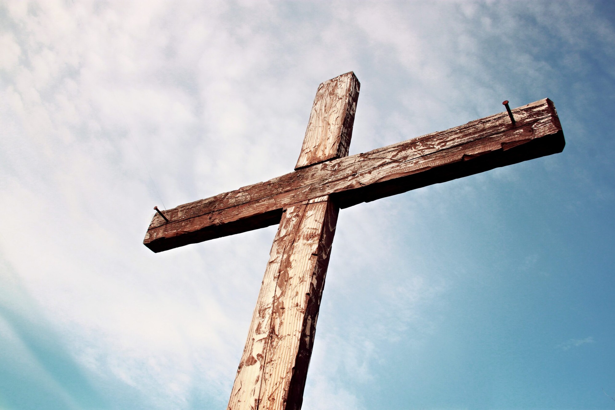 Old-Rugged-Cross-Christian-Stock-Photo